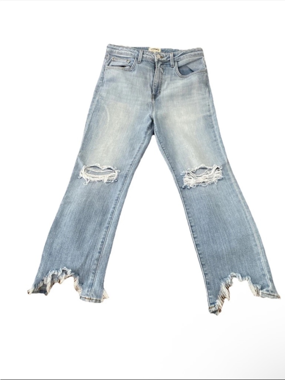 L’Agence High Line Skinny Jeans Classic Vintage Destruct Distressed High Rise 30